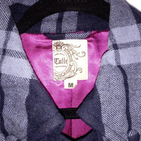 TULLE Plaid Coat - Picture 3 of 5